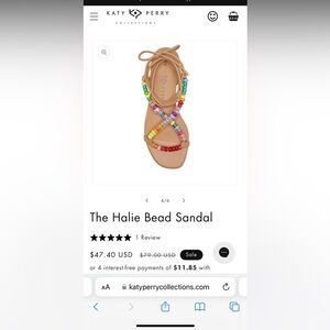 New in box never worn Katy Perry beaded sandals!